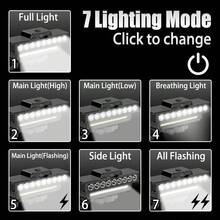 1PC Super Bright LED Bike Light, USB Rechargeable Bicycle Headlight, Waterproof Bike Headlight, Waterproof Bike Headlight,Daytime Running Light,MTB Off-Road Cycling Commuting