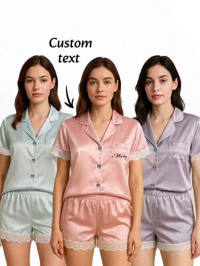 1PC Satin Silk Like Pajamas For Any Occasion, Birthday Gal Gift, Mother's Day Gift, Aunt Gift, Gift For Women, Bridal PJs, Comfy Vacation Pj Set,Wedding,Wedding Accessories,Bridesmaid Gifts. Beach Essentials Back To School Shower Towels For Beaty Salon, Hotel Sports,Home Essentials, Towel, Skin Care