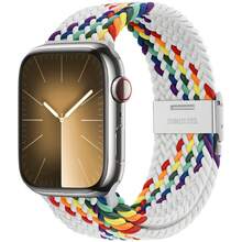 Split Buckle Loop Nylon Strap Compatible With Apple, Adjustable Braided Nylon Single Circle Strap For Apple Watch With Silent Metal Snap Elastic Sports Wristband Compatible 38mm 40mm 41mm 42mm 44mm 45mm 46mm 49mm With Apple Watch Series 1-10, SE, Ultra 1-2 Black And Various Colors, Apple Watch Accessories - Multicolor - View 27