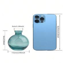 3 Stück/Set Vintage französischer Stil Mini Glasvasen, transparente Hydrokultur Blumenvasen, Innenraum Tischdekoration, Schlafzimmerdekoration, Weihnachtsdekoration, Raumdekoration