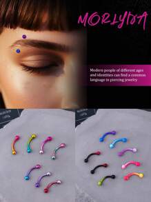 1 stuk schattige roze wenkbrauwring 16g strass decoratie kruis wenkbrauw gebogen staafje kraakbeen tragus tand maan wenkbrauw piercing sieraden geit hart vlinder labret lip sieraden wenkbrauw lip studs paddenstoel alien schip daith tragus rook helix oorbel navel kleine navelring wenkbrauw piercing sieraden voor vrouwen mannen dagelijks feest vakantiekleding dating feest valentijnsdag cadeau