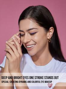 MISSLYN-2PCs Dip Eyeliner Set, Liquid Eyeliner, Long Lasting Eyeliner, Creamy Eyeliner Gel, Waterproof And Sweat-Proof Eyeliner Gel, Matte Eyeliner Gel, Smudge-Proof Eyeliner, Nourishing Eyeliner, High Pigment Eyeliner, Color Liquid Eyeliner, Y2K Eye Shadow, Cosplay, Valentine'S Day, Winter, Y2K Makeup Party, Holiday,Cosplay - #22+#39 - 查看 5