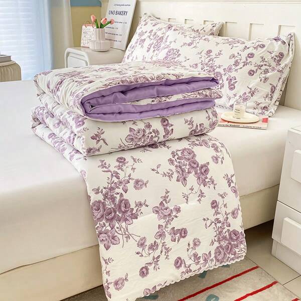 1pc Summer Quilt Air-Conditioning Quilt Machine Washable Summer Spring And Single Bedding Autumn Thin Quilt Universal For All Seasons Student Dormitory Single Summer