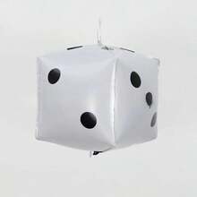 4pcs Giant Dice Balloons Casino Theme Party Decorations, 4D Square Inflatable Foil Dice Balloons For Game Night, Las Vegas, Birthday, Graduation, Prom Party Supplies (Multicolor)