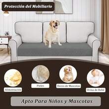 Funda de Sofá Impermeable, Cubre de Sofa para Mascotas, Protector Sillon Sala Tela Reversible, Apto para Niños y Perros, Couch Cover, Lavable a Máquina (30 * 70") - 30*70" - Ver 5