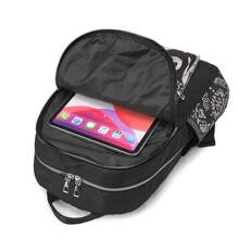 1 Mochila com Padrão Retrô de Elefante, Mochila de Moda Feminina, Mochila de Viagem Portátil de Grande Capacidade com Vários Bolsos, Adequada para Uso de Mulheres em Aula, Transporte, Viagem e Compras com Padrões Aleatórios
