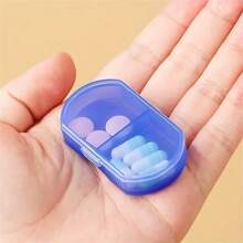 1 pièce Boîte à pilules de poche portable, organiseur plastique super compact à 2 compartiments pour ranger les médicaments, la médication quotidienne et les voyages