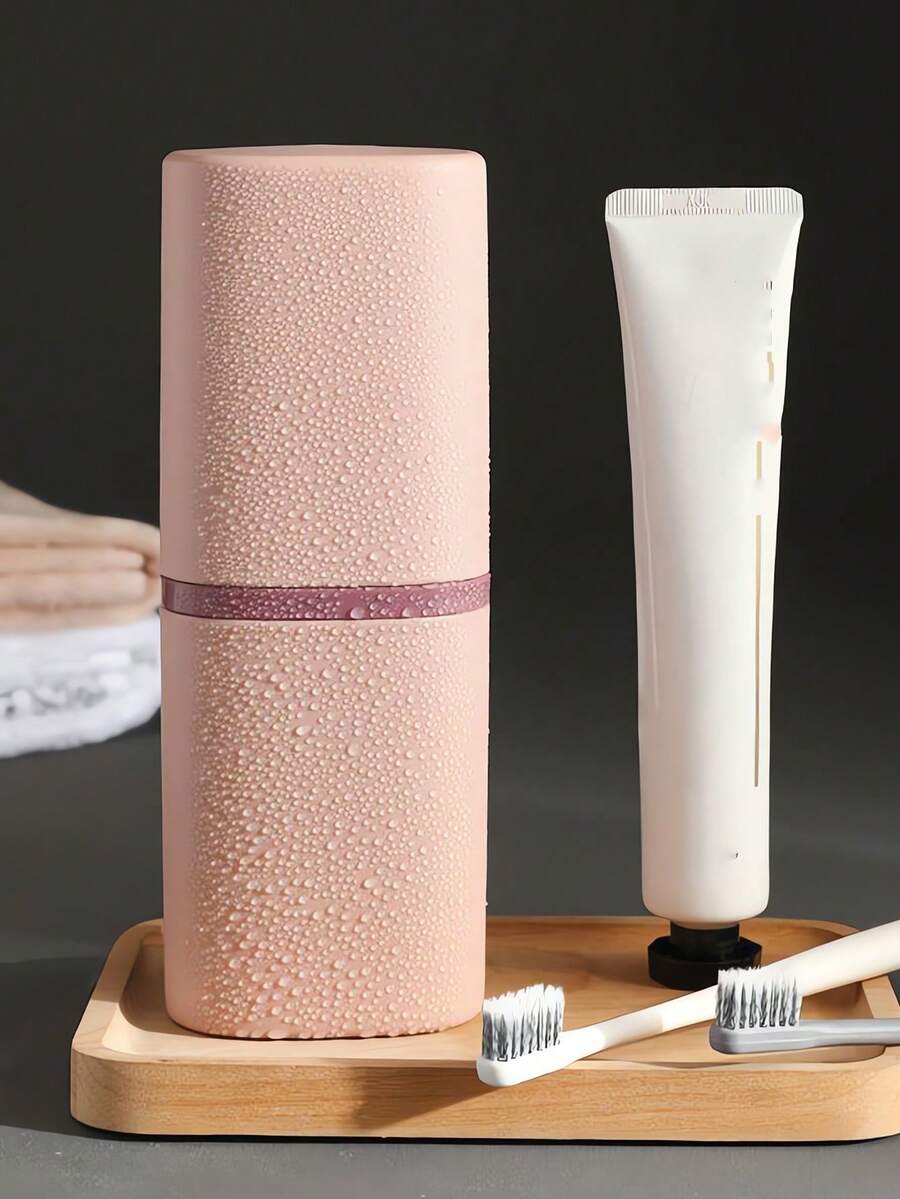 Hộp đựng bàn chải đánh răng có nắp đậy, hộp đựng bàn chải đánh răng trong suốt, hộp đựng kem đánh răng di động, cốc rửa tay du lịch, vật dụng cần thiết khi đi cắm trại, công tác, đi học, du lịch, ở nhà.