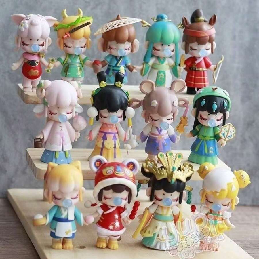 12 Zodiac Sign Chinese Style Blind Box Collectible Figurine, Birthday Gift Decoration