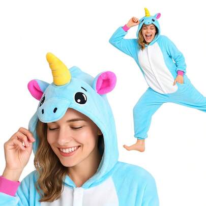 nerd hunters Vuxen Kigurumi Pyjamas Plysch Unisex Cosplay Kostym Enhörning