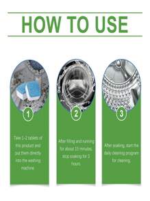 Washing Machine Cleaning Tablets, Washing Machine Descaling Cleaner, Effervescent Tablets For Deep Cleaning, Deodorizing And Heavy Duty Stain Removal