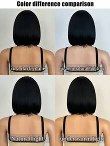 12英寸【时尚鲍勃假发】优雅女士齐肩鲍勃假发-时尚气质短发