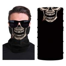 Outdoor Sports Skeleton Pattern Multifunctional Neck Gaiter, Face Mask, Headband - UV Protection, Breathable, Warm, Windproof, Suitable For Fishing, Cycling - Multicolor - View 27