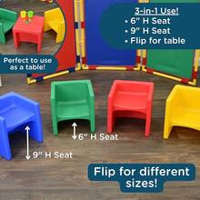 Children's Factory 3-In-1 Cube Chair For Kids, Flexible Seating Classroom Furniture, 1-Pack, Sand - Yellow - View 6