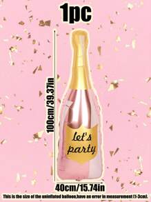 1 Stück Dekoration Sektflasche Ballon, geeignet für Junggesellenabschied, Abschlussfeier, Hochzeit, Bridal-Shower Veranstaltung Dekoration