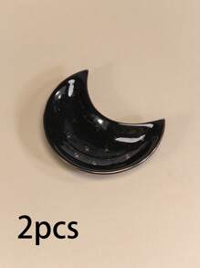 Kleine Mond Schmuckschale, Ringhalter Schale dekorative Keramik Zierschale süßer Mond Schale kleine Schmuckplatte Ohrringe Halskette Halter Schmuckauslage moderner Akzent Ring Tablett für Schminktisch Sommerbedarf für Frauen Aufbewahrungsorganizer Geschenk Semesteranfang