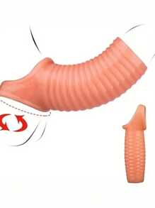 Weiche Silikonpenis-Muffe Sexspielzeug für Männer Paarsexuelle Stimulation, länger anhaltend stärker für Männer, Erwachsenenspielzeug für Paar (1 Stück)