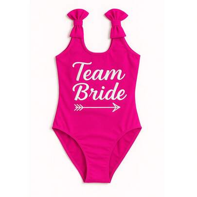 Traje de baño con moños en tirantes para despedida de soltera, con frases de novia y amigas de la novia, una prenda genial para tu sesión de fotos con tus amigas en la playa en tu despedida de soltera para recordar ese momento especial siempre.  Letras    Dulce    Playa  Vacación