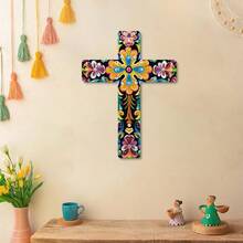 1 pezzo Decorazione da parete in legno a tema religioso messicano Putuo Decor, L'ultima cena, croce da parete in legno montata per casa, fattoria, caffetteria, regalo - Multicolore - Visualizzare 8