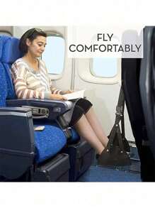 Adjustable Travel Rest Hanging Foot Rest-Airplane Foot Hammock(With Storage Bag), Foot Rest, Airplane Travel Footrest, Flight Leg Hammock Hanger Sling, Portable Travel Accessories Adjustable Height For Plane, Train, Office, Reducing Swelling And Soreness,Travel Essentials School Back To School School Supplies Holiday Camping Holiday Essentials Vacation Mini Summer