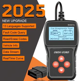 Hochwertige universelle OBD-Diagnose-Scannerwerkzeug - Präziser Kfz-Motorfehlercodelesegerät & CAN-Diagnosegerät für OBD2-konforme Fahrzeuge ab 1996, mühelos Codes auslesen und löschen