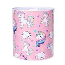 1pc Creative Sealed Coin Bank Cartoon Pattern Delicate Money Saving Box Decoration, One-Way Saving - Unicorn, Mermaid Pattern, Random Design
