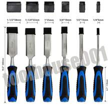 VickyHome 10-Piece Professional Woodworking Chisel Set, Woodworking Chisel Woodworking Tool Set, Steel Hammer End Woodworking Chisel, Handle Using Wooden Composite Material, Ergonomic Woodworking Chisel Set - 彩色 - 查看 4