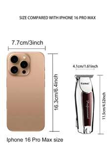 Kemei KM-9163 Electric Hair Trimmer T-Blade Scuplting Clipper Zero Gapped Clipper For Men Low Noise Haircut Machine Portable Mini Hair Clipper Classic Design