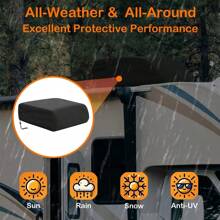 1pc 420D Fabric Outdoor RV Air Conditioner Dust Cover, Black Oxford Cloth, Protective Cover Suitable For All Seasons