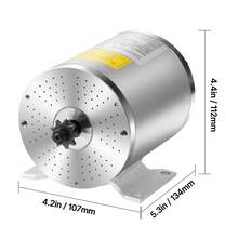 1800W Electric Brushless DC Motor Kit - 48V 4500rpm Motor With Upgraded Speed Controller, Foot Pedal And Throttle Grip Kit For Go Karts E-Bike Motorcycle Scooter - 4500rpm - View 10