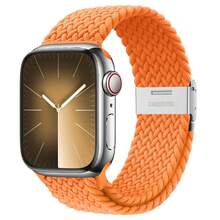 Split Buckle Loop Nylon Strap Compatible With Apple, Adjustable Braided Nylon Single Circle Strap For Apple Watch With Silent Metal Snap Elastic Sports Wristband Compatible 38mm 40mm 41mm 42mm 44mm 45mm 46mm 49mm With Apple Watch Series 1-10, SE, Ultra 1-2 Black And Various Colors, Apple Watch Accessories - Multicolor - View 19