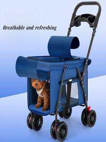 Multi-Function Large Pet Stroller For Outdoor Use, Suitable For Small & Medium Dogs, Portable & Foldable, All-Seasondog Stroller Cat Stroller Pet Stroller Dog Strollers For Dogs