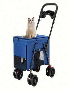 Large Size Multi-Purpose Pet Stroller For Small/Medium Dogs, Outdoor Travel Carrier Cart, Foldable And Suitable For All Seasons Dog Stroller Cat Stroller Pet Stroller Dog Strollers For Dogs