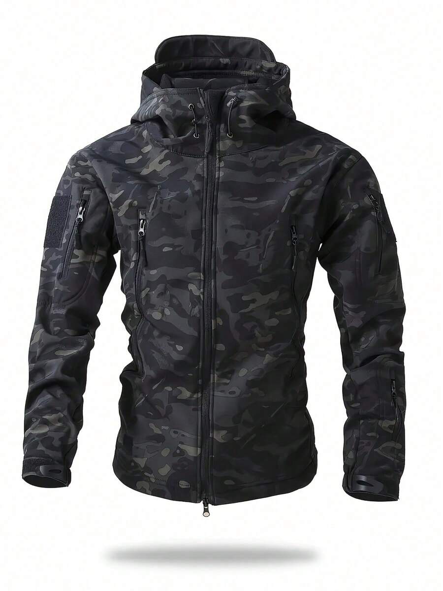 Military Soft Shell Tactical Jacket, Men's Waterproof Windproof Jackets, Men's Army Combat Hooded Coats - 彩色 - 查看 1