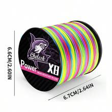 Chelesh 1000m 8 股 PE 编织鱼线，每种颜色 1 米，黄色，多种强度选择，适用于海钓和淡水钓鱼，高耐磨，钓鱼礼物 - 彩色 - 查看 4