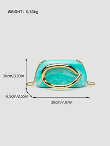 1pc Acrylic Clutch, Ideal Choice For Valentine's Day, Comfortable & Fashionable, Stylish Handbag, Personalized Gift Option, 2025 Accessory, Fashionable Style Suitable For All Occasions, Affordable Luxury Feel, Rebellious Party Bag, Very Suitable For Party, Wedding, Prom, Dinner/Banquet, Elegant Bag For Ladies - Baby Blue - View 9