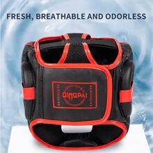 GINGPAI Casque de protection professionnel de boxe pour adultes et adolescents, pour l'entraînement de Muay Thai et de Taekwondo, pour hommes et femmes