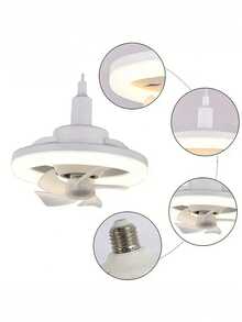 1 Piece E27 LED Ring Ceiling Fan, Ceiling Fan With Lights Remote Control, Three Light Colors, 3 Speeds, 50W, With Timer Function, For Kitchen/Bathroom/Bedroom - Multicolor - View 6