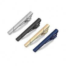 1 件装男士领带夹经典领带夹领带夹夹子适合婚礼周年商务 - 斜紋款 - 查看 6