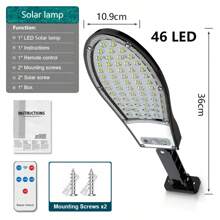 6000000LM Outdoor Solar Light,Solar Powered Motion Sensor Security Lights,3 Modes Solar LED Street Light,Outdoor Solar Wall Light With Remote Control,Solar Charging Light,Suitable For Outdoor Decor,Garden Decor,Patio Lighting,Garage Lighting,Entrance Light