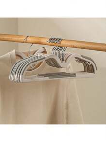 1/5/10 Kurzhals-Gummi-Kleiderbügel, verstärkte Bügel, nahtlose Wäschetrockner, multifunktionale nasse und trockene Kleiderbügel, geeignet für Socken, Handtücher, Hüte, Schals und andere Herren- und Damenbekleidung in allen Jahreszeiten, geeignet für Weihnachtsdekoration/täglichen Haushalt/Schlafzimmerorganisation/Reiseferien/Raum-Badezimmer-Aufbewahrung