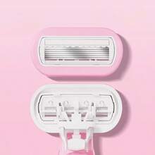 迷你便携式全身手动刮毛器女用腋下脱毛刀脱毛器适用于腿部和手臂后部微型脱毛亲肤体毛脱毛工具（带收纳盒）