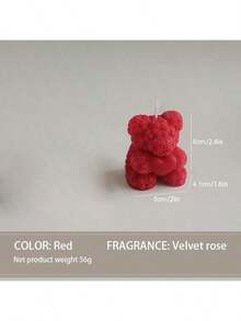 Valentine's Rose Bear Scented Candle, Long-Lasting Aroma, Bedroom Decor, Bear Shaped For Home - Available In Multiple Colors - View 12