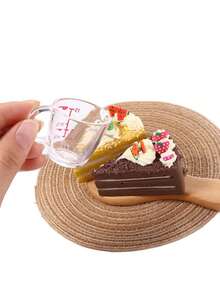 Mini copos medidores de 1/2 unidades, copo medidor para assar, jarra pequena para leite, copo medidor de café, copo com bico, jarra para espumar leite, copo medidor transparente com alça de encaixe, design empilhável e múltiplas balanças de medição, utensílios de cozinha - Multicolorido - Ver 4