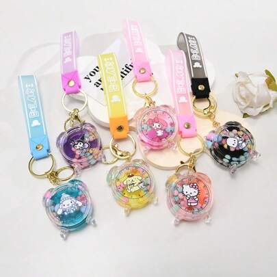 Sanrio Sanrio Hello Kitty & Friends Cherry Blossom Keychain - Adorable Plush With Glitter Accent, Perfect For Car Keys And Bags, Ideal Gift For Teenagers And Adults Car Accessories Bag Charm Backpack For School