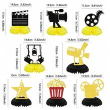 8 件电影蜂窝中心装饰 电影主题派对装饰品 电影生日派对装饰 电影派对用品