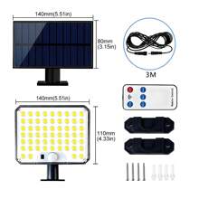 Luzes externas movidas a energia solar com sensor de movimento - Luzes de parede externas, controle remoto, iluminação do anoitecer ao amanhecer, varanda, pátio e presente de Natal, luzes de segurança externas | Luzes externas modernas | Luzes solares