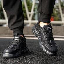 CEATSAFETV 2025 男士防刺穿透气工作鞋钢头鞋 - 黑色 - 查看 4