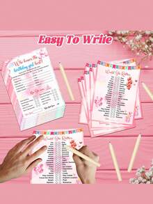 20 Pcs Of Pink Birthday Party Game Cards - Pink Bow Theme Sleepover Party Supplies - Creative Ideas For Birthday Night Games - Multicolor - View 11