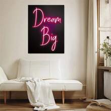 1pc/3pcs Set Modern Energize & Inspire Vibrant Neon Inspirational Posters,Room Decor, Gift For Friends Kits Wall Arts Decor, For Living Room, Bedroom, Office, Bar Wall Decor,Frame,Frameless.